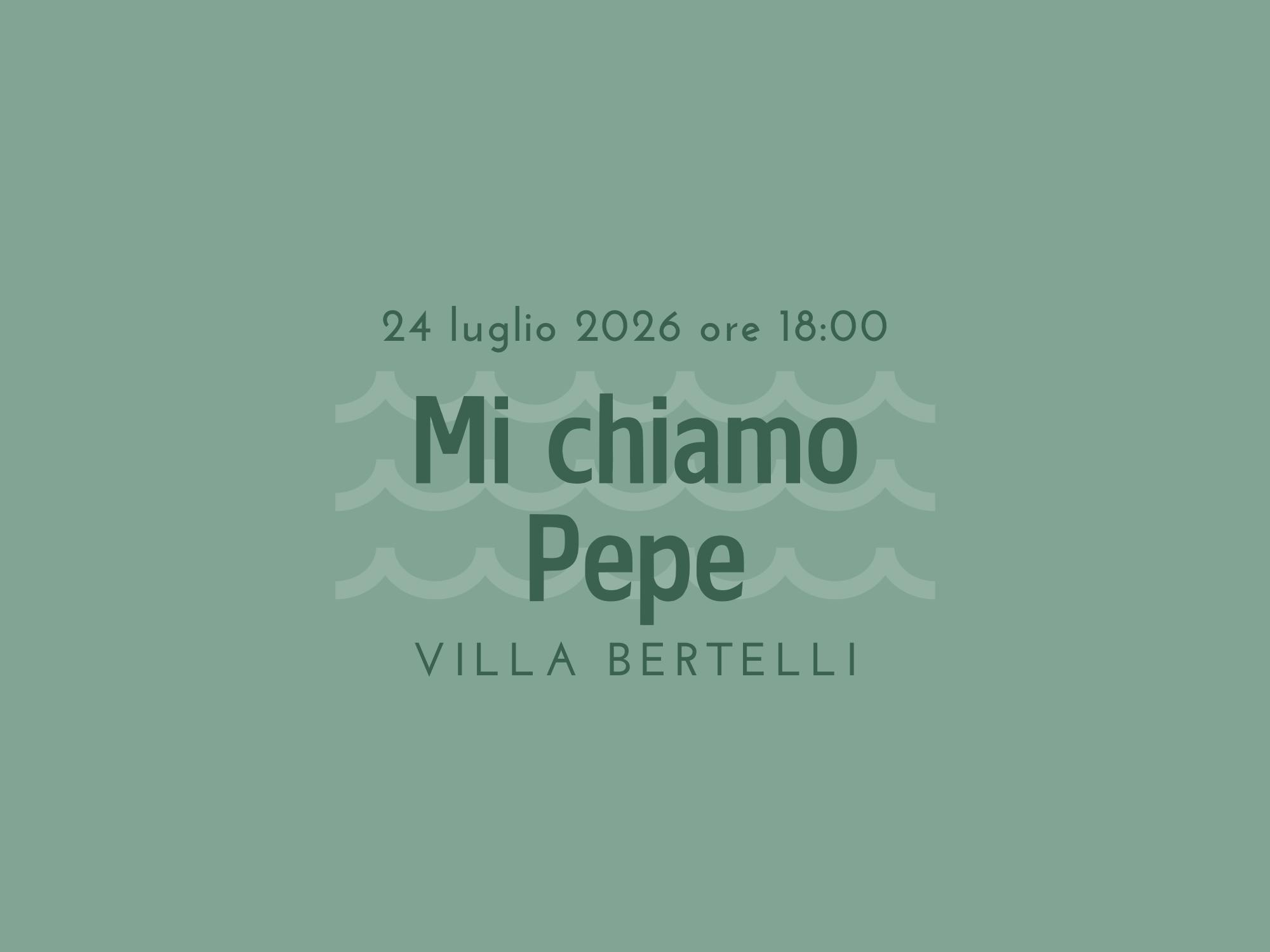 Presentazione del libro “Mi chiamo Pepe”