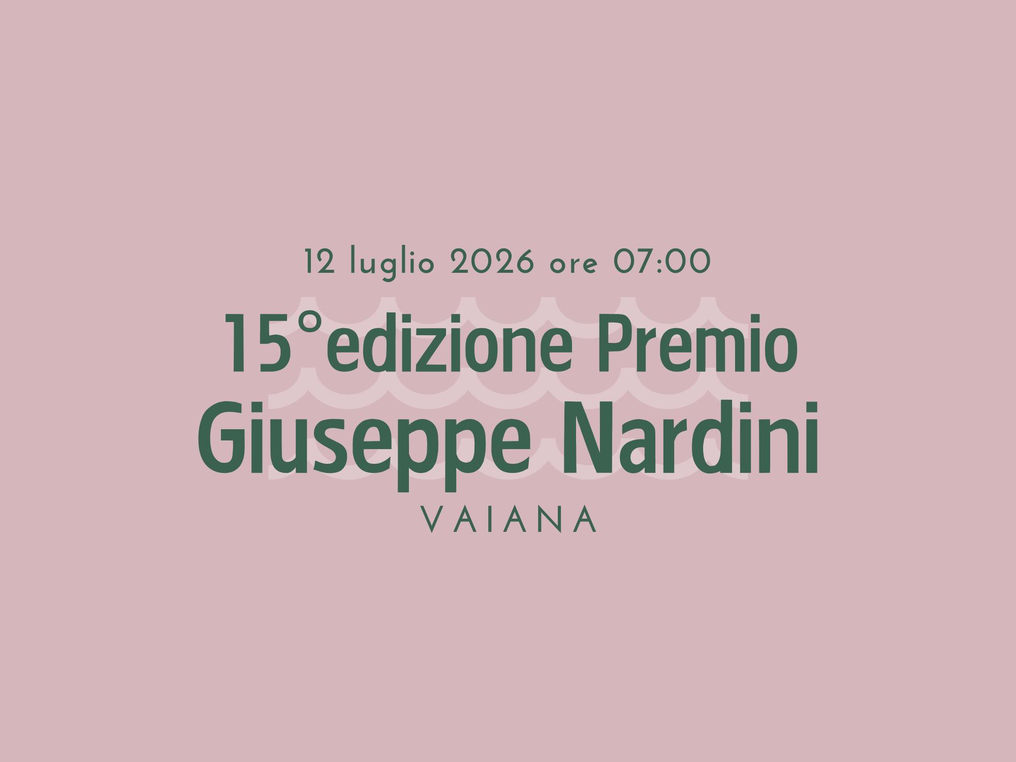 15° edizione Premio Giuseppe Nardini