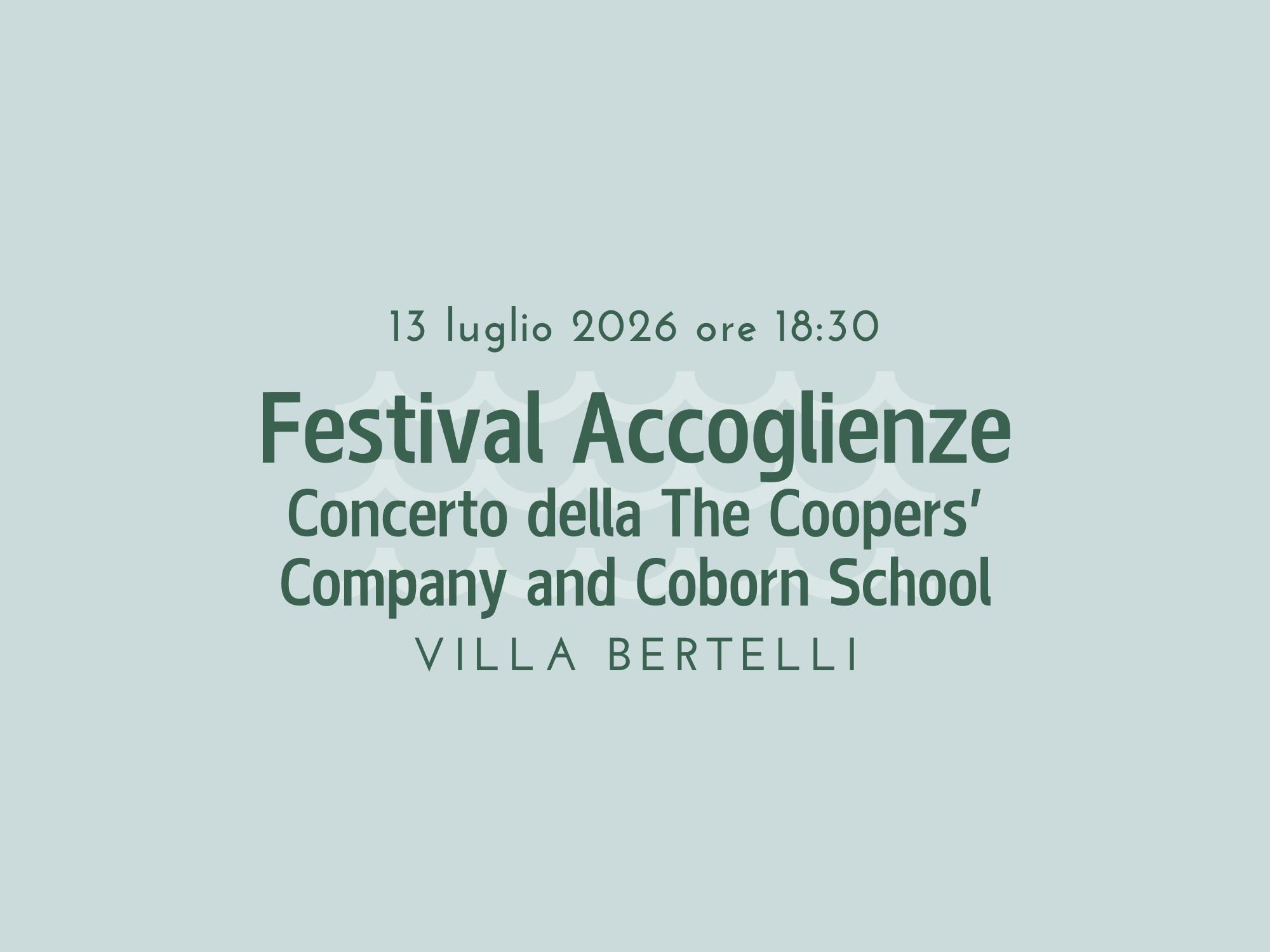 “Accoglienze - concerti di cori e orchestre giovanili”: Coopers Company and Coborn School