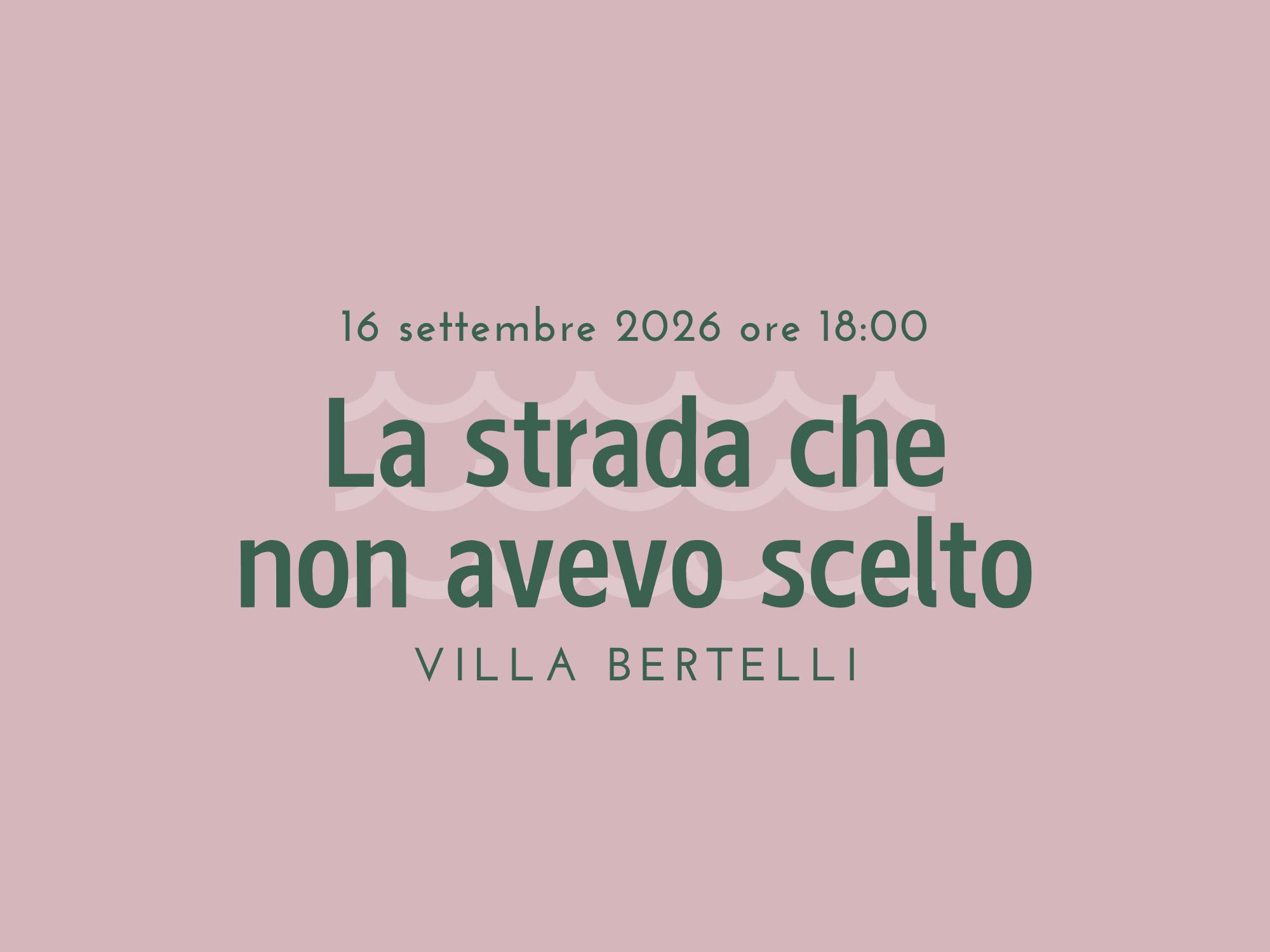“La strada che non avevo scelto” - Presentazione del libro del Dott. Andrea Landi