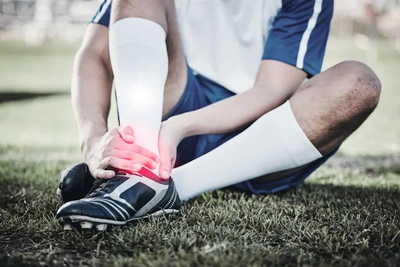 A person with a leg injury