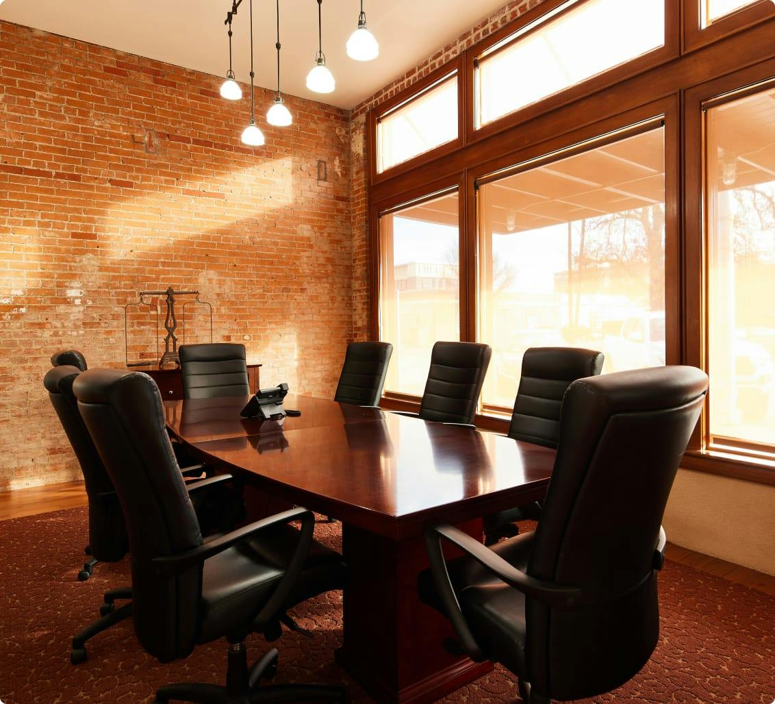 A conference room table