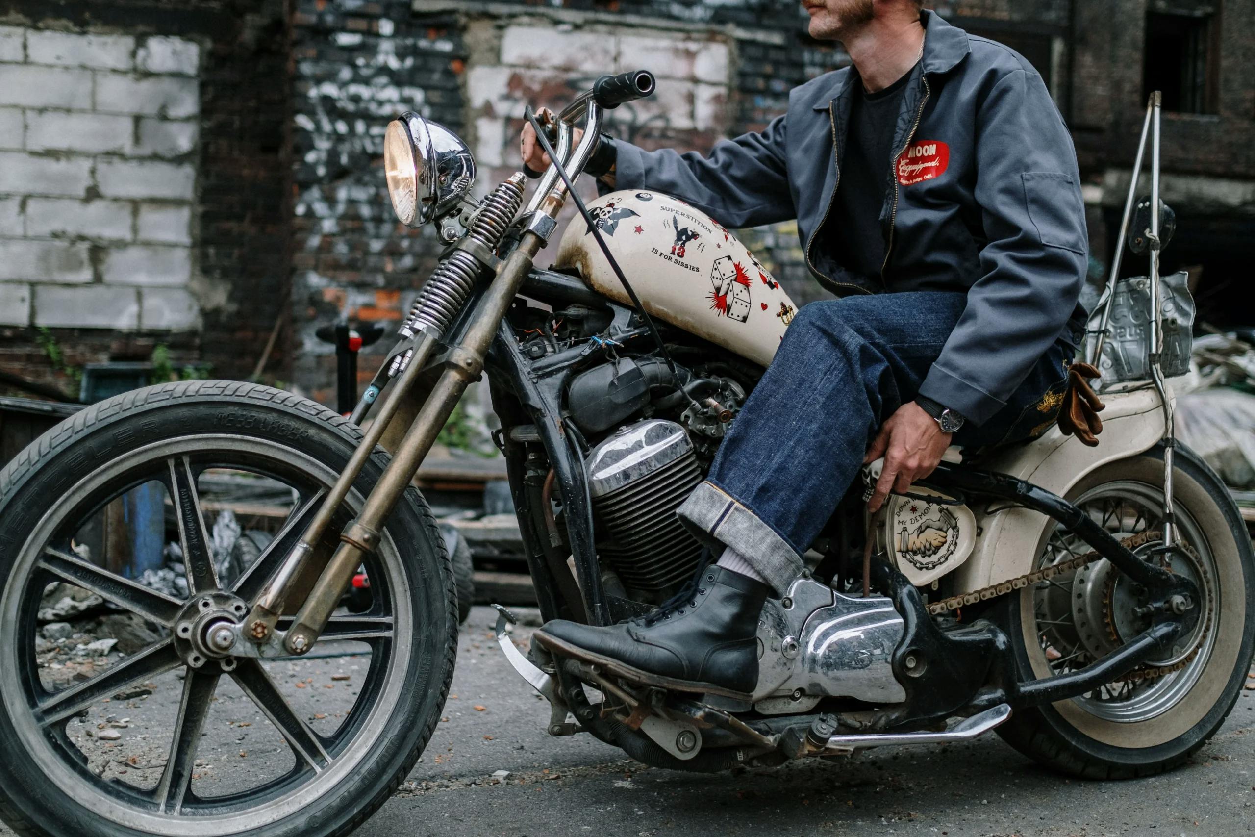 man on a motorcycle.