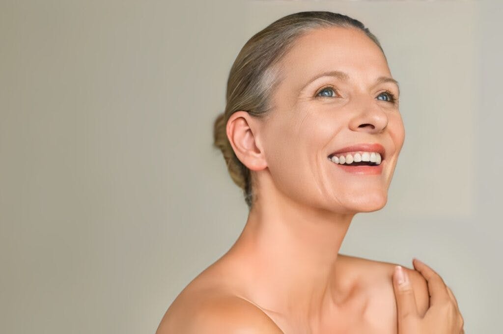 Woman smiling