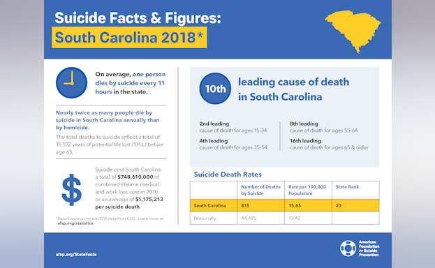 Suicide Facts and Figures: South Carolina 2018