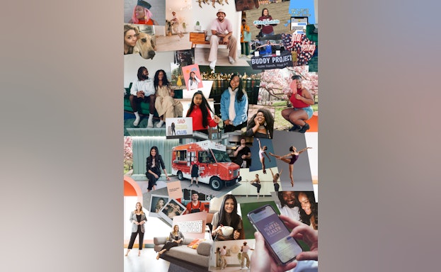 Collage of smiling people