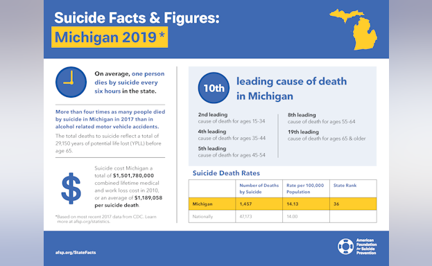 Suicide Facts and Figures: Michigan 2019