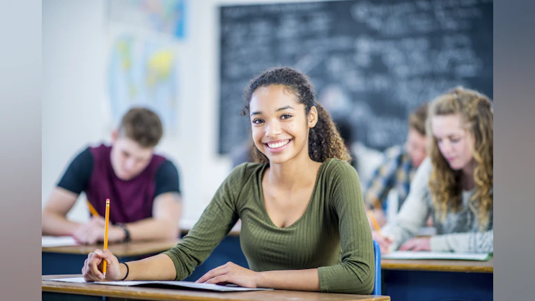 Girl in classroom