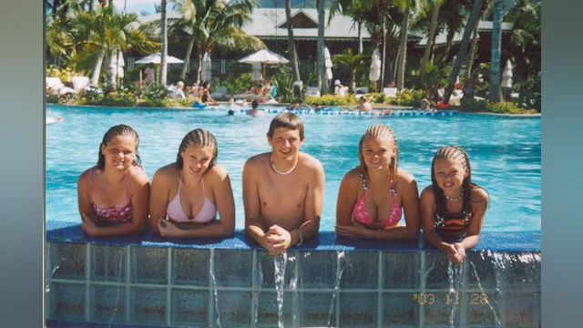 Group of children in pool