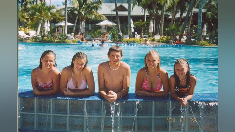 Group of children in pool