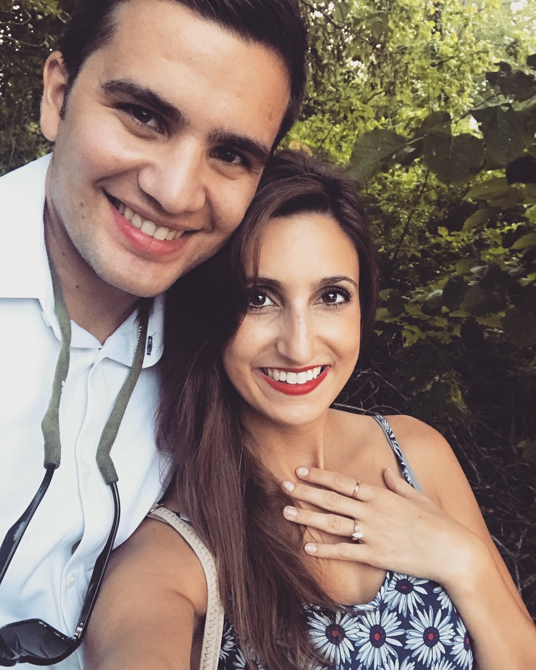 Man and woman smiling