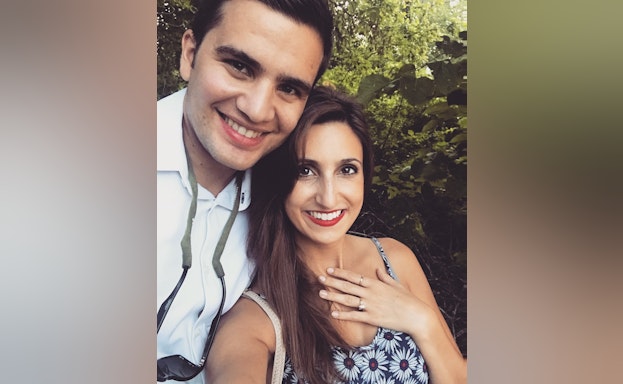 Man and woman smiling