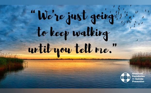 We're just going to keep walking until you tell me