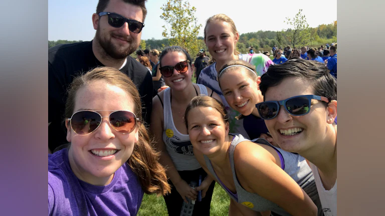 Group of walkers smiling