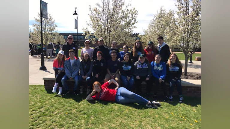 Group at campus walk