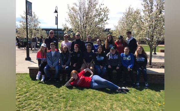 Group at campus walk