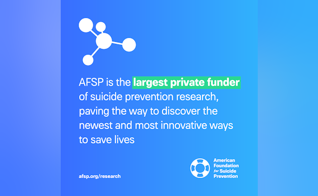 AFSP is the largest private funder of suicide research