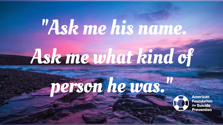 Ask me his name. Ask me what king of person he was.