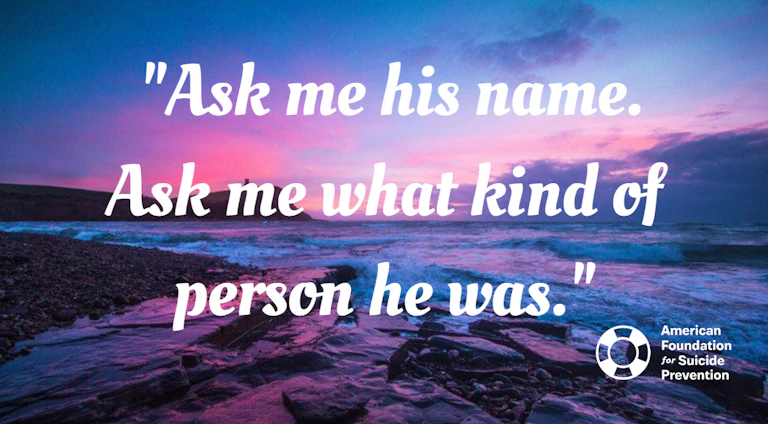 Ask me his name. Ask me what king of person he was.