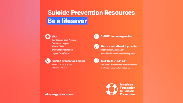 Suicide Prevention Resources