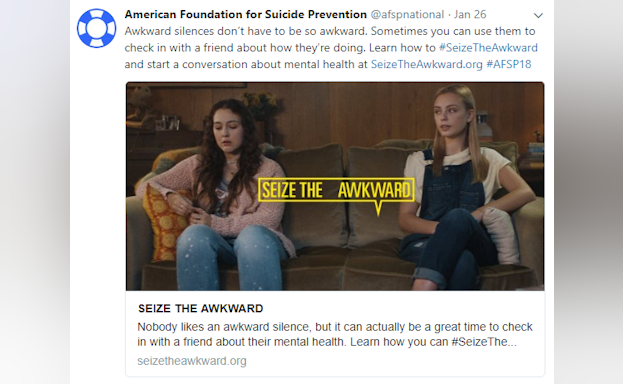 Social media post for Seize the Awkward