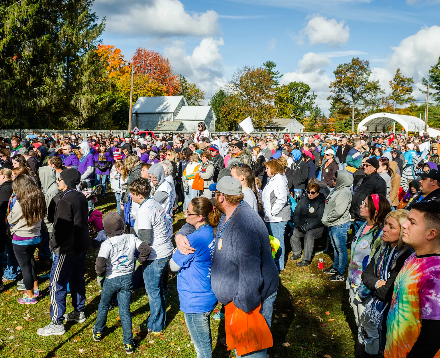 Crowd at community walk