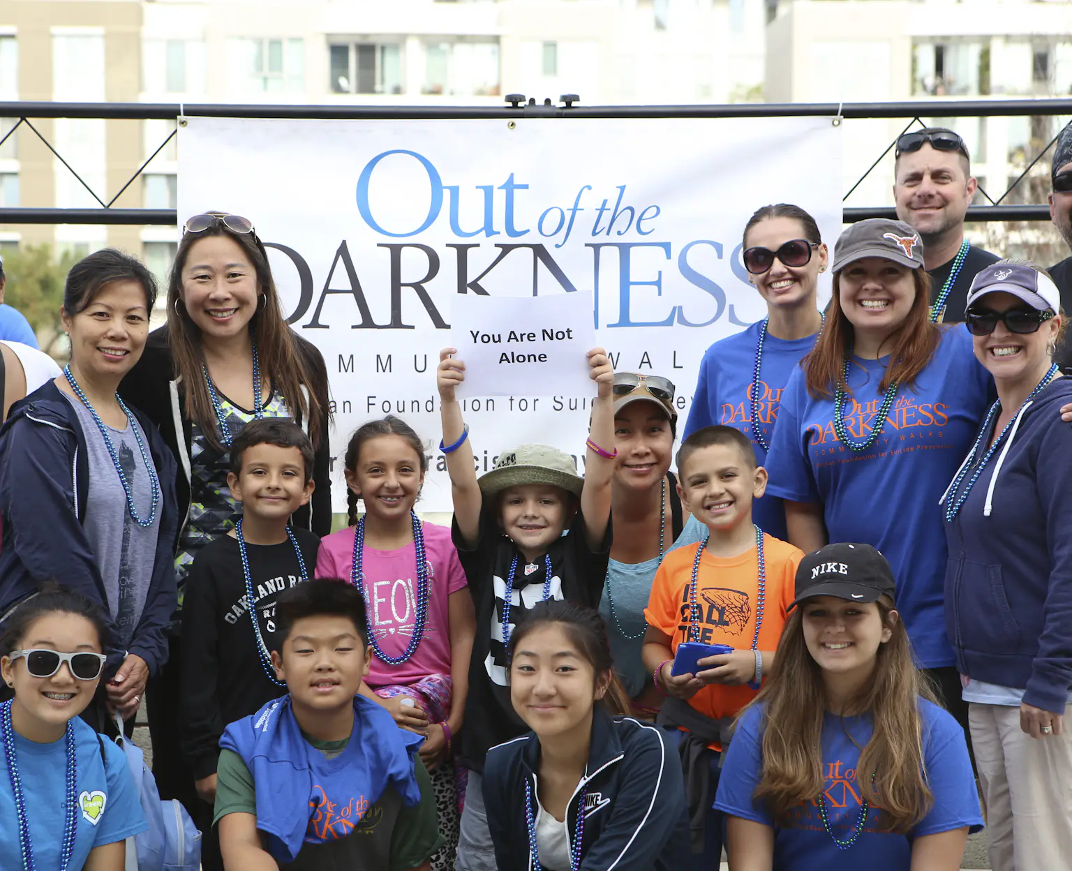Attendees at an AFSP Out of the Darkness Walk