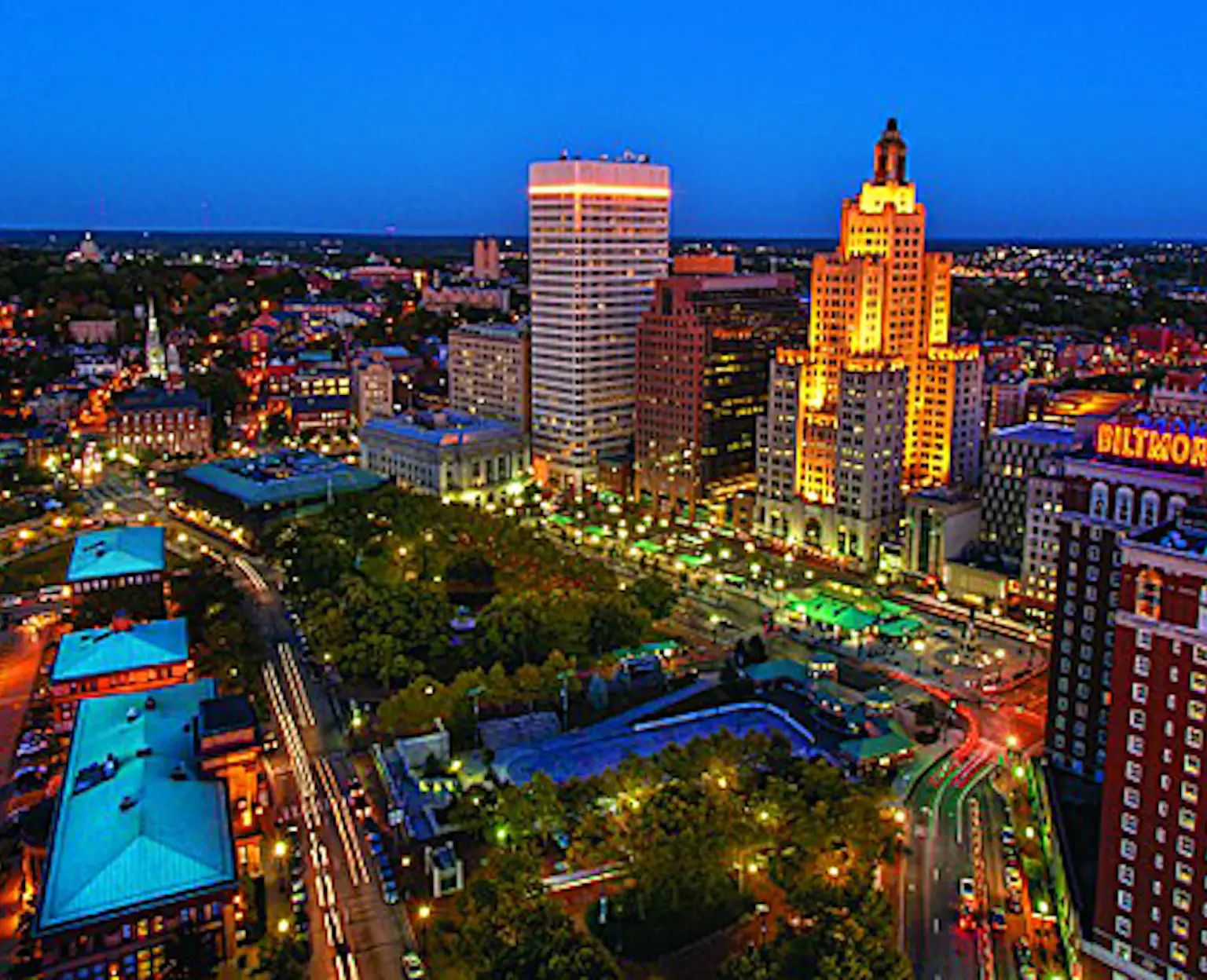 Overhead view of Rhode Island