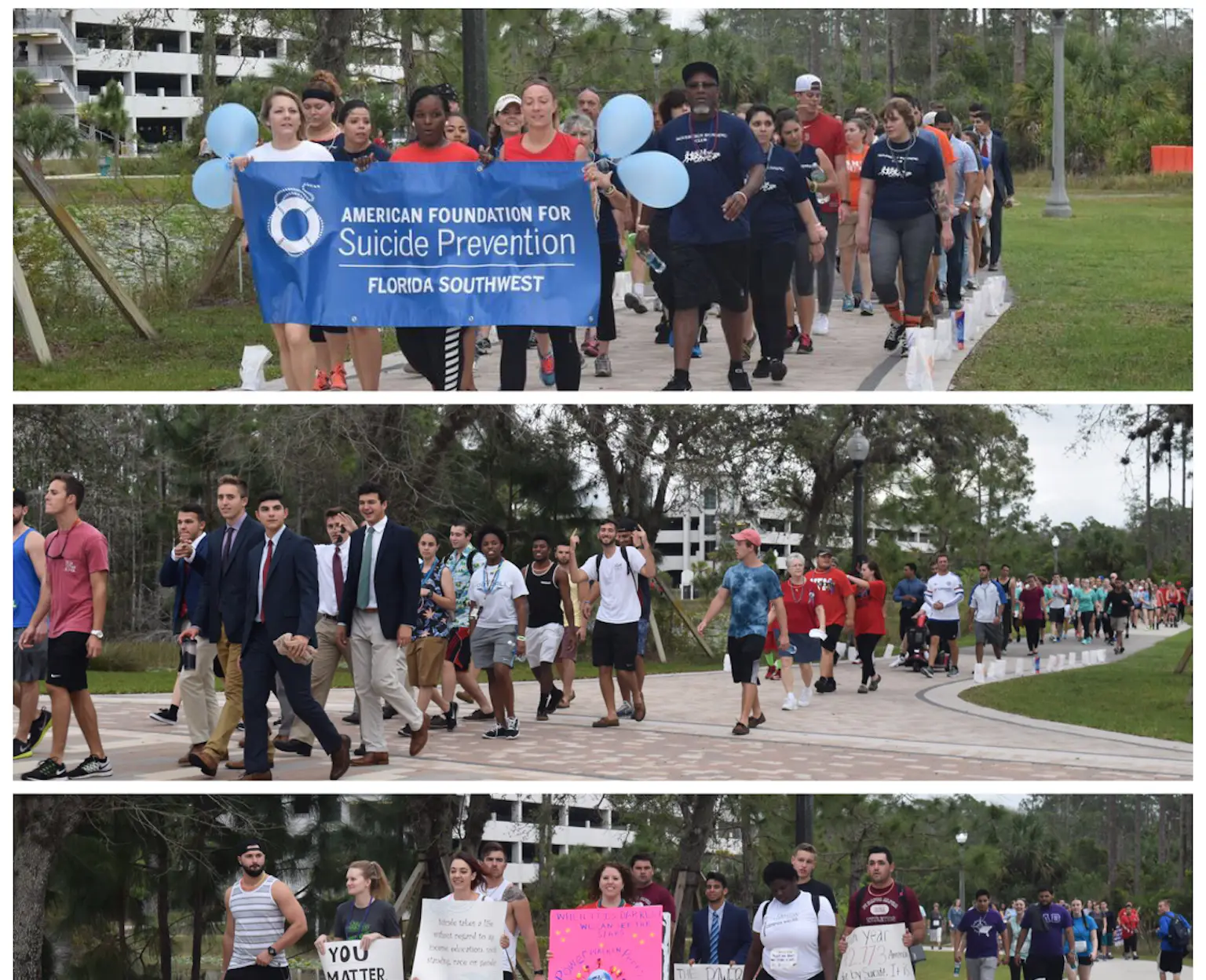 Group picture of Out of the Darkness Walk members