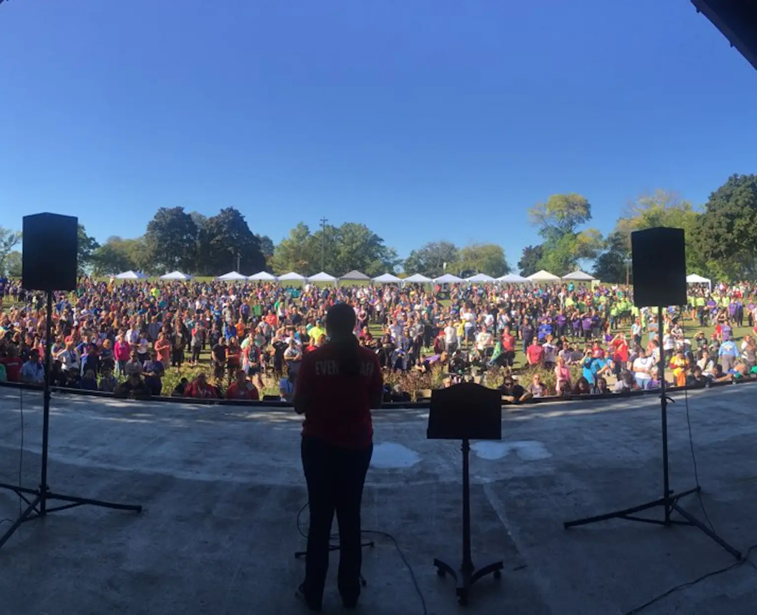 View from the stage at a Community Walk