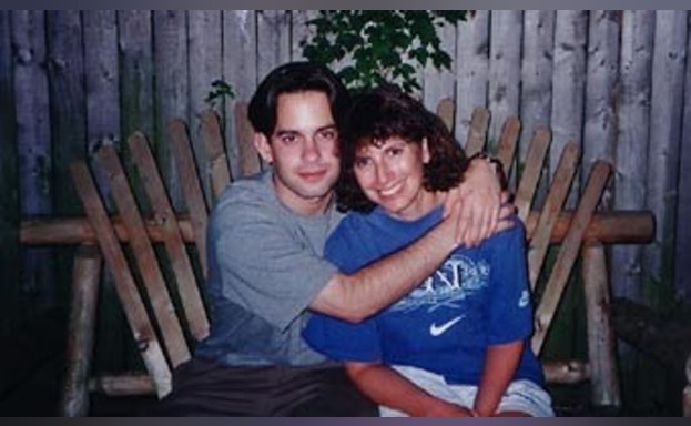 Man and woman hugging