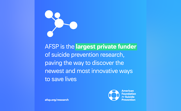 AFSP is the largest private funder of suicide prevention research