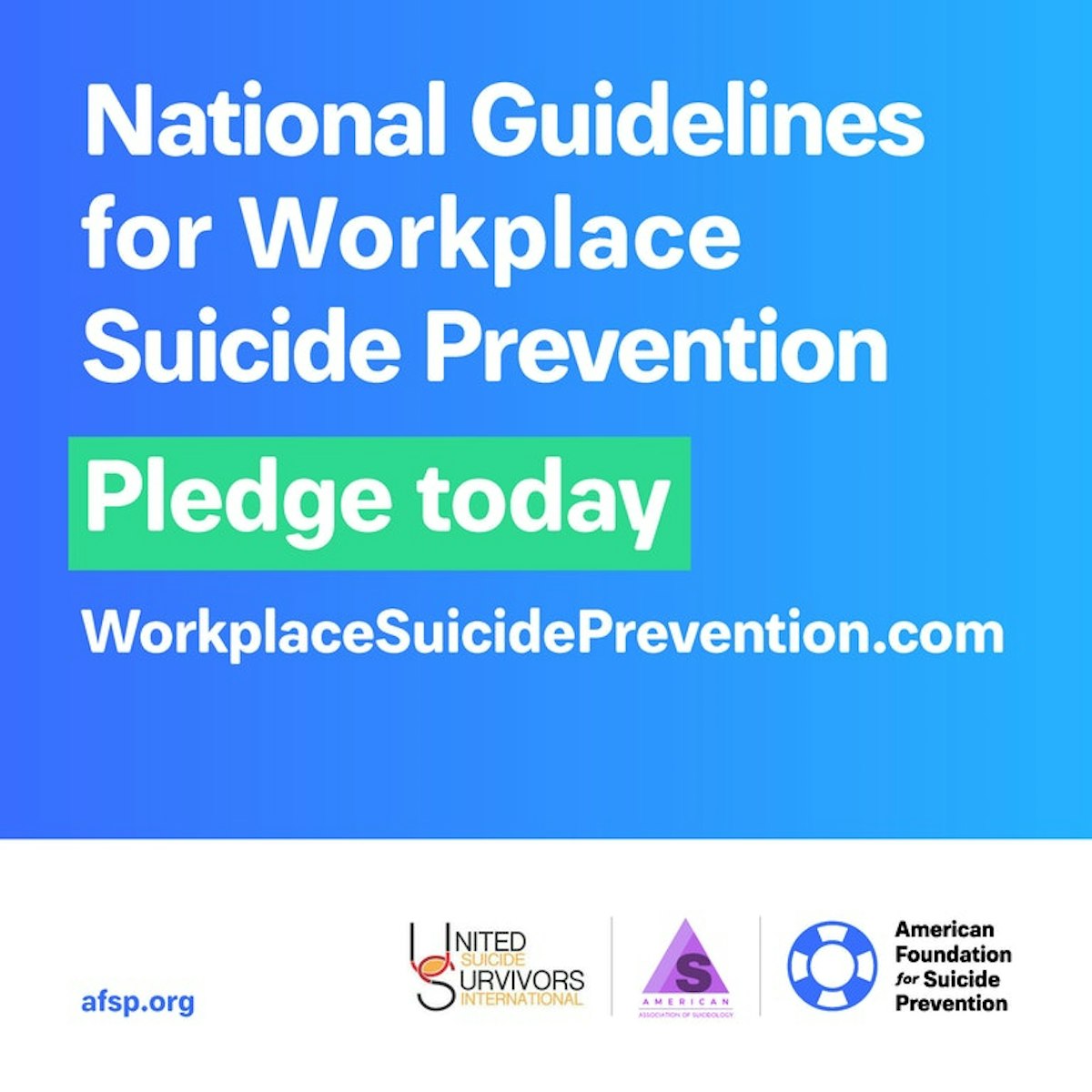 First National Guidelines for Workplace Suicide Prevention Released Today