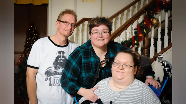 Group of people in front of stairs