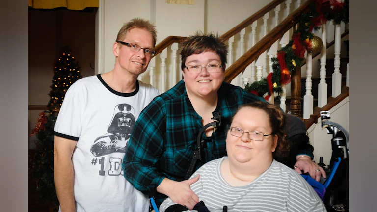 Group of people in front of stairs