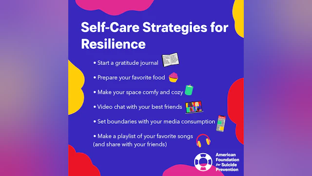 List of self-care strategies for resilience