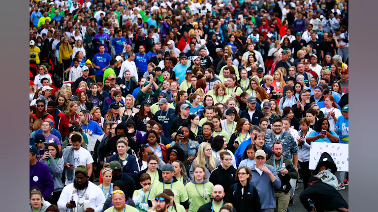 AFSP Walkers gather