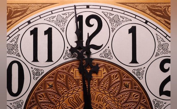 Clock at midnight