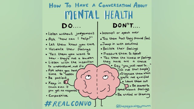How to have a conversation about mental health dos and don'ts