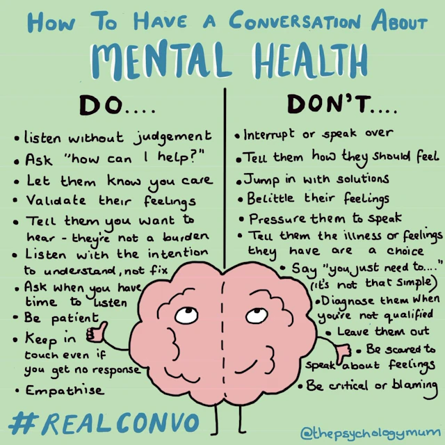 How to have a conversation about mental health dos and don'ts