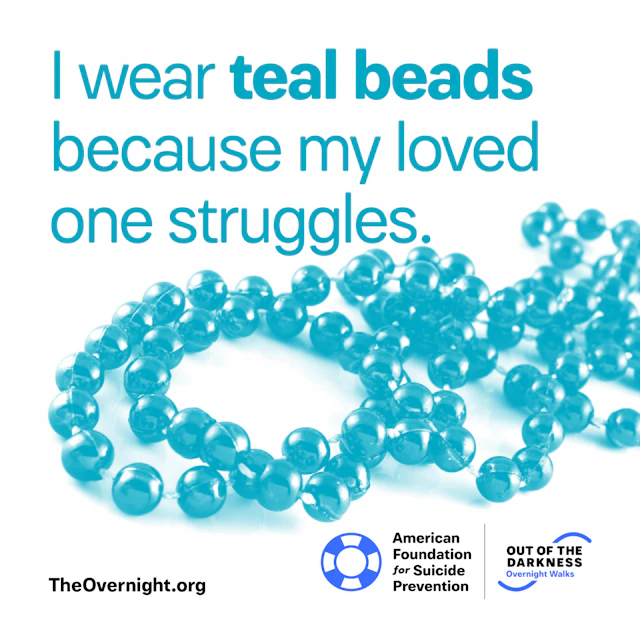 teal beads