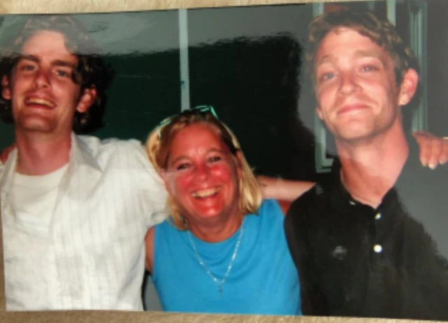 The author, Mary Jean Coleman, with her two sons Tom (left) and his twin brother Ryan (right).