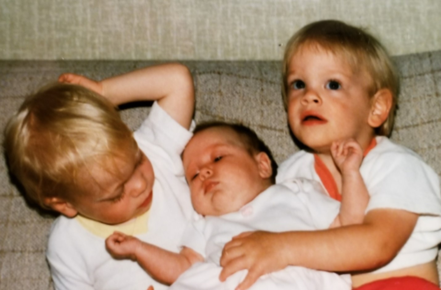 Two brothers and baby