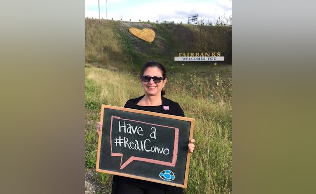 Have a #realconvo chalkboard