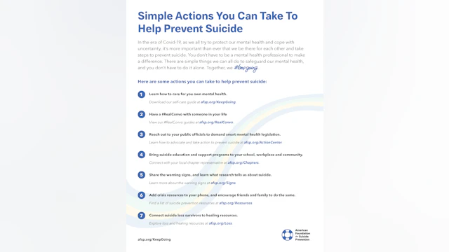 Simple Actions You Can Take to Help Prevent Suicide