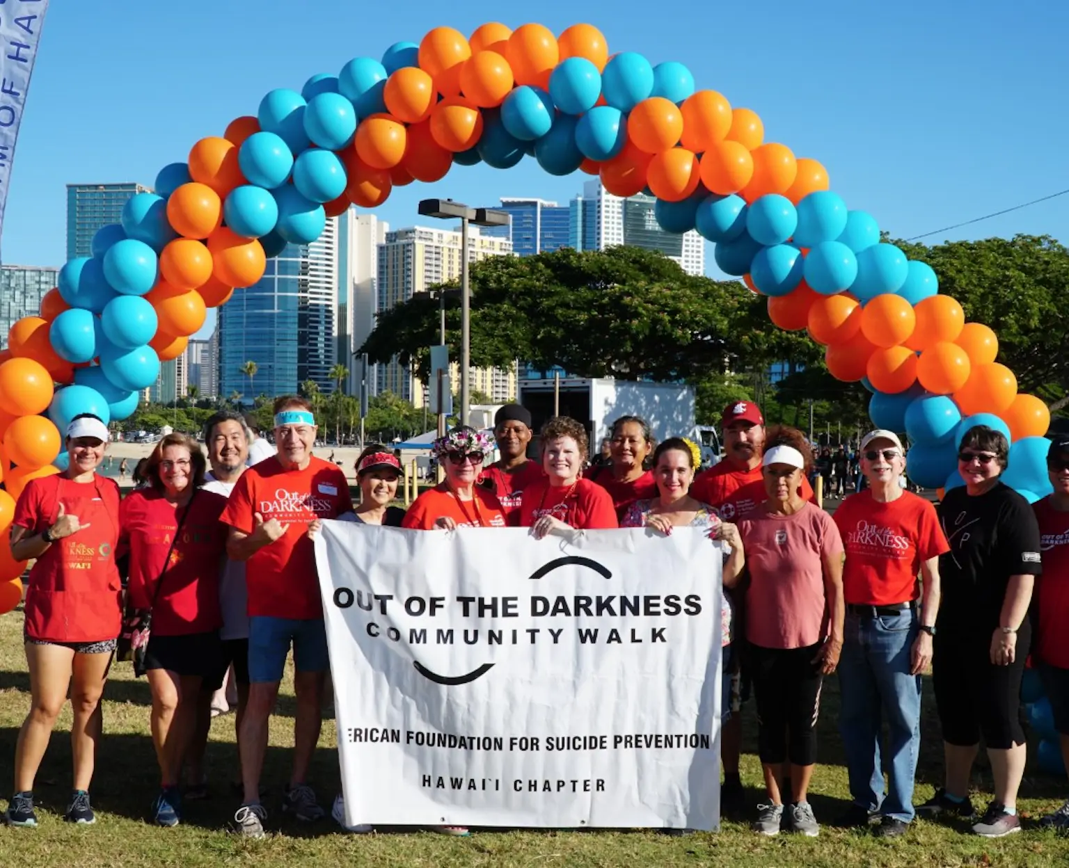 Walkers at a Community Walk