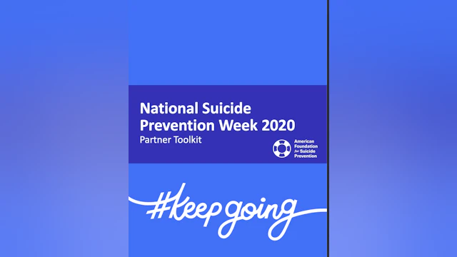 National Sucide Prevention Week 2020 Partner Toolkit cover