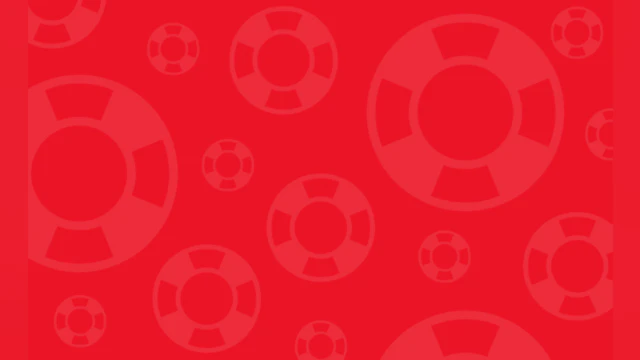 Dark red background with pale red lifesaver symbols.