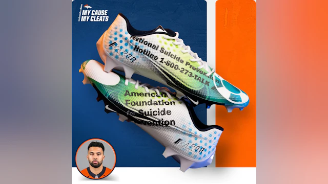 Cleats from Justin Strnad - Denver Broncos