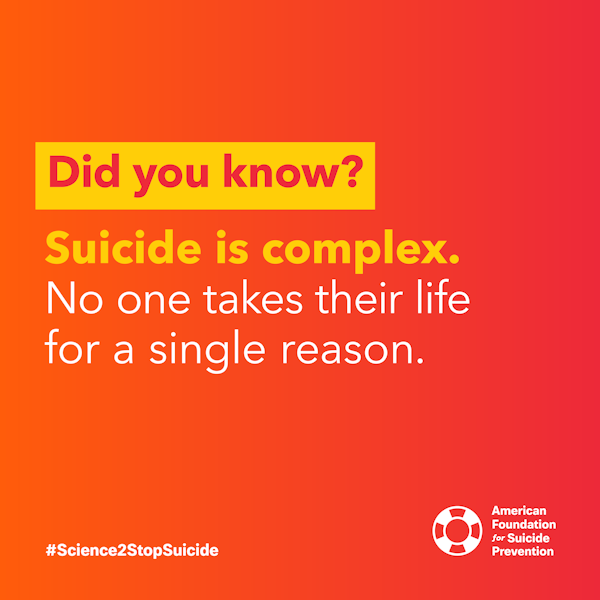Suicide is complex